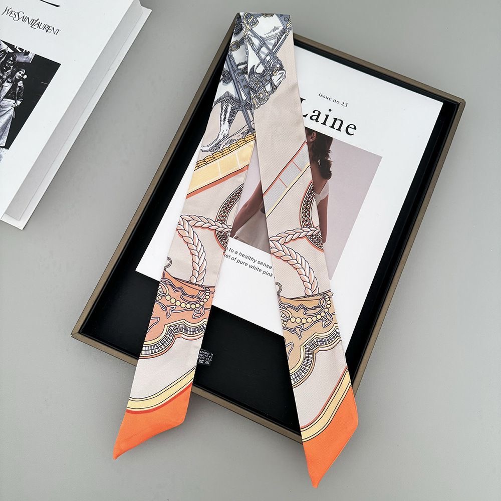 Face Scarf Mask - Nieuwe lange zadelsjaal gesimuleerde zijden hoofdband