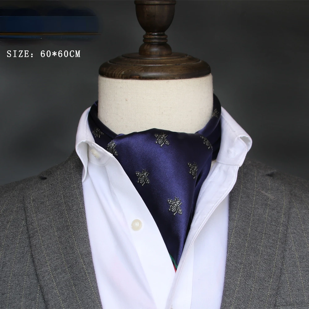 Face Scarf Mask - Britse herensjaal van zijde, klein vierkant