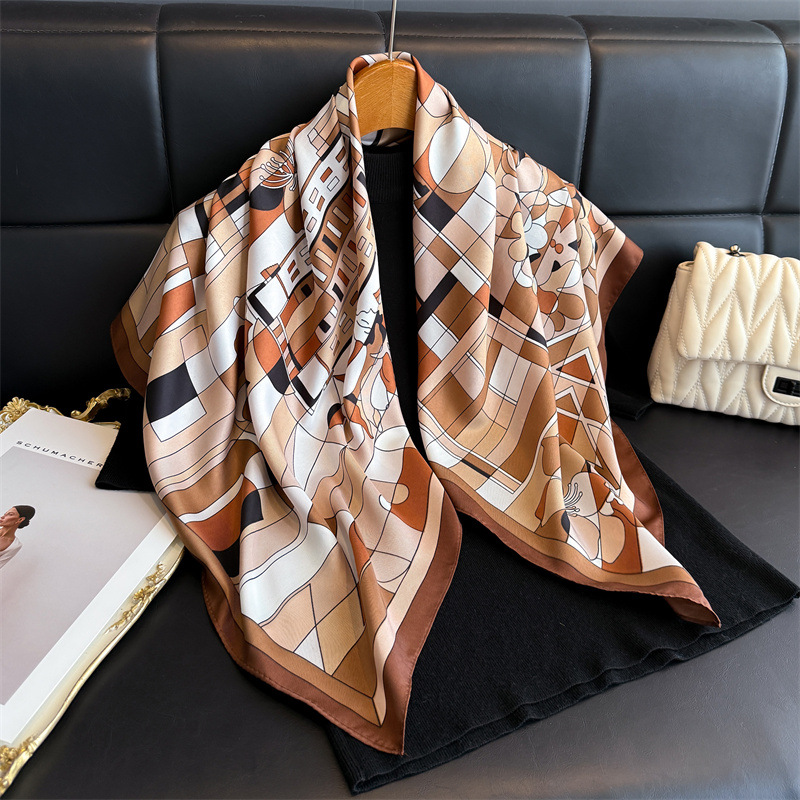 Face Scarf Mask - 2026 Nieuwe Vierkante Twill Zijden Sjaal