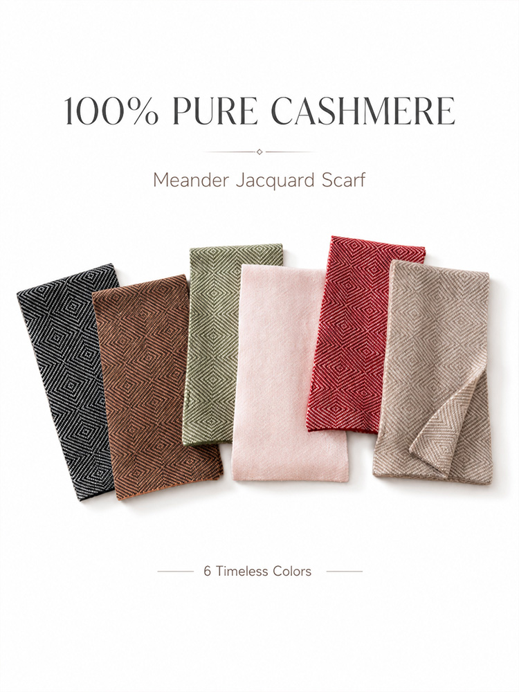 100% Kasjmier Sjaal Jacquard S - Muffler Men Wool recensie en prijs